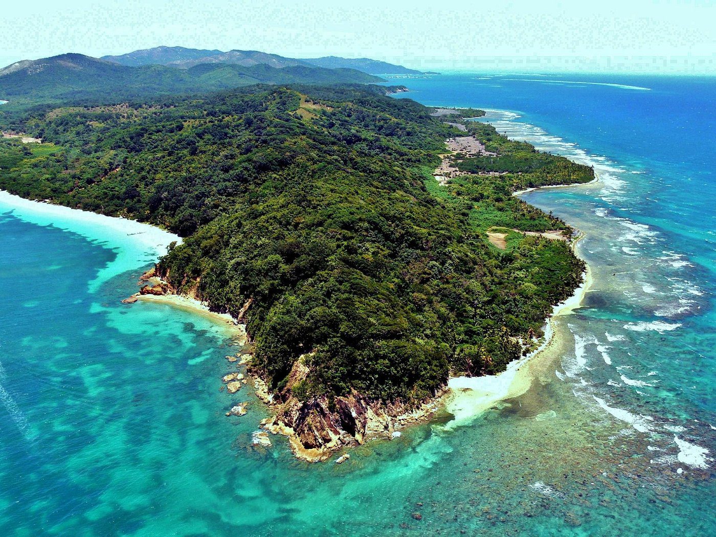 East End Guanaja Caribbean coastal scenery Honduras