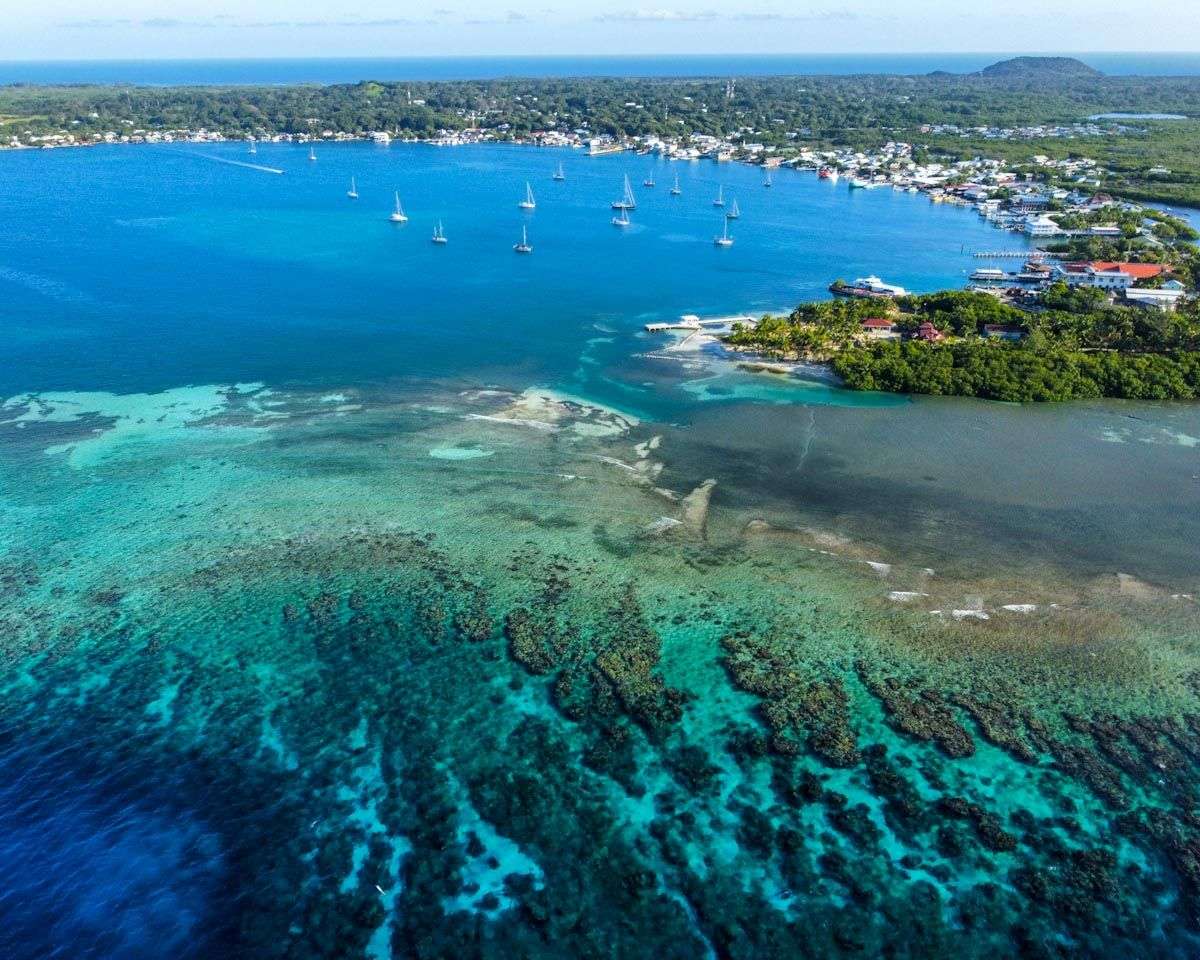 East Harbour Utila Caribbean island surroundings